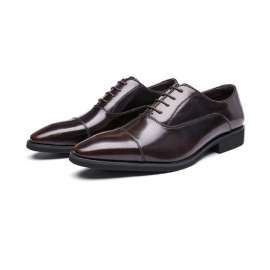 Pánské Formální Boty Oxford Cow Leather Pointed Toe