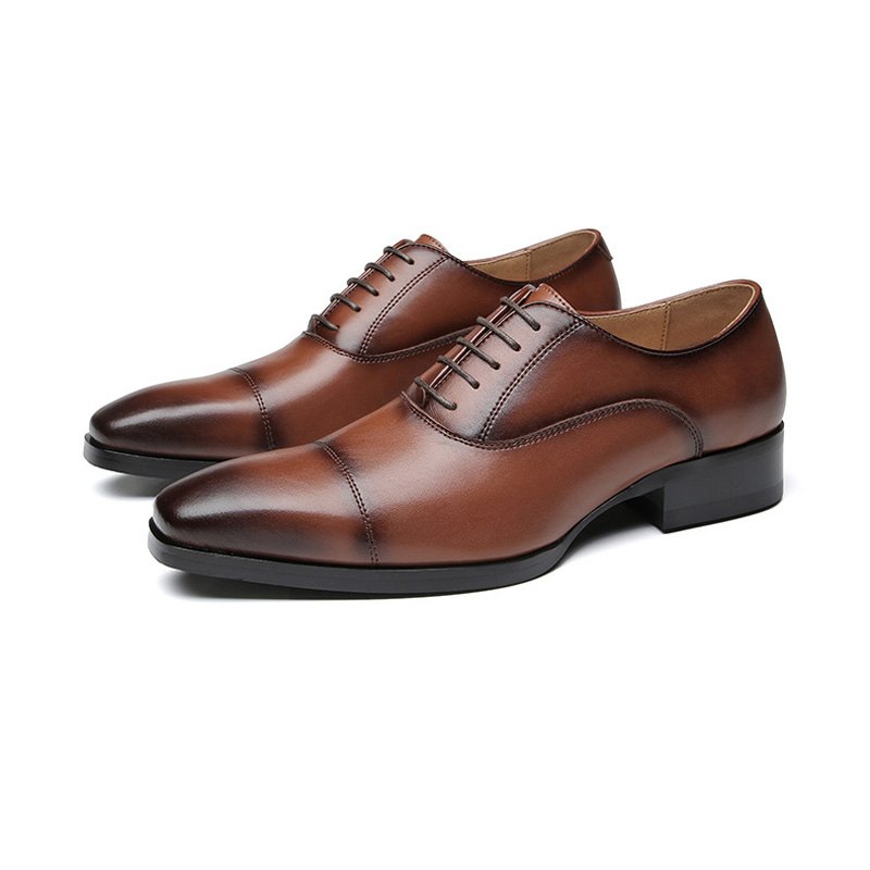 Pánské Společenské Boty Oxford Cap Toe Leather